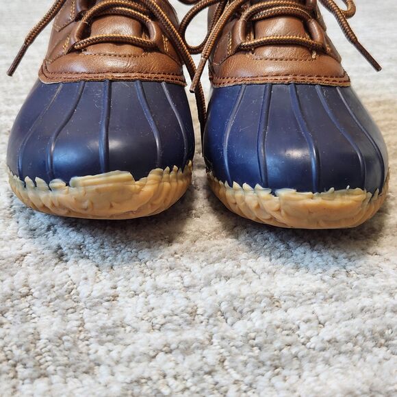 JBU by Jambu women's Glenda waterproof duck boot low top brown blue size 7 - Picture 3 of 10